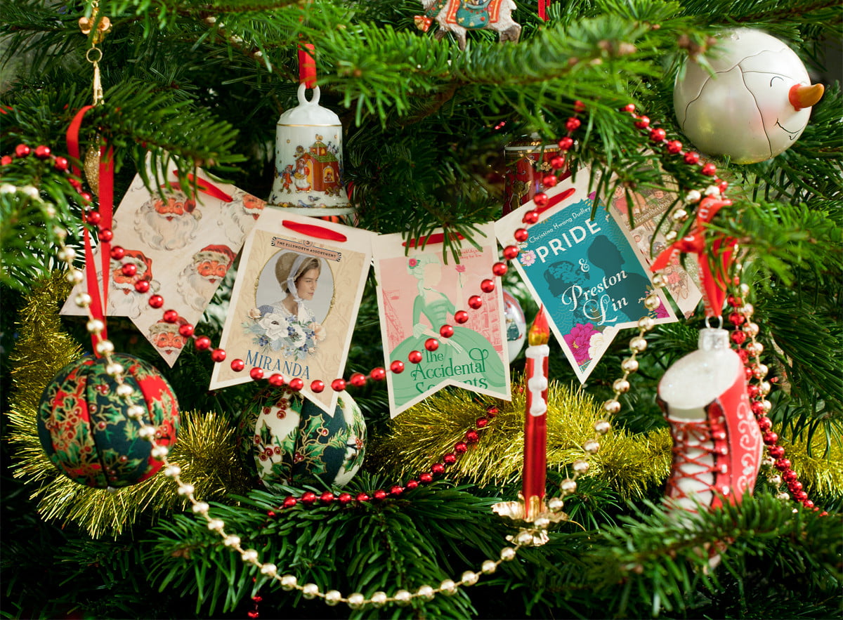 christina dudley books on christmas tree